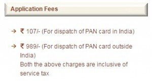 PAN_application fee