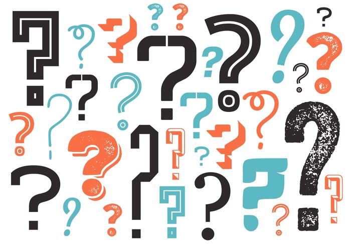 An image full of question marks in different colors depicting Quiz